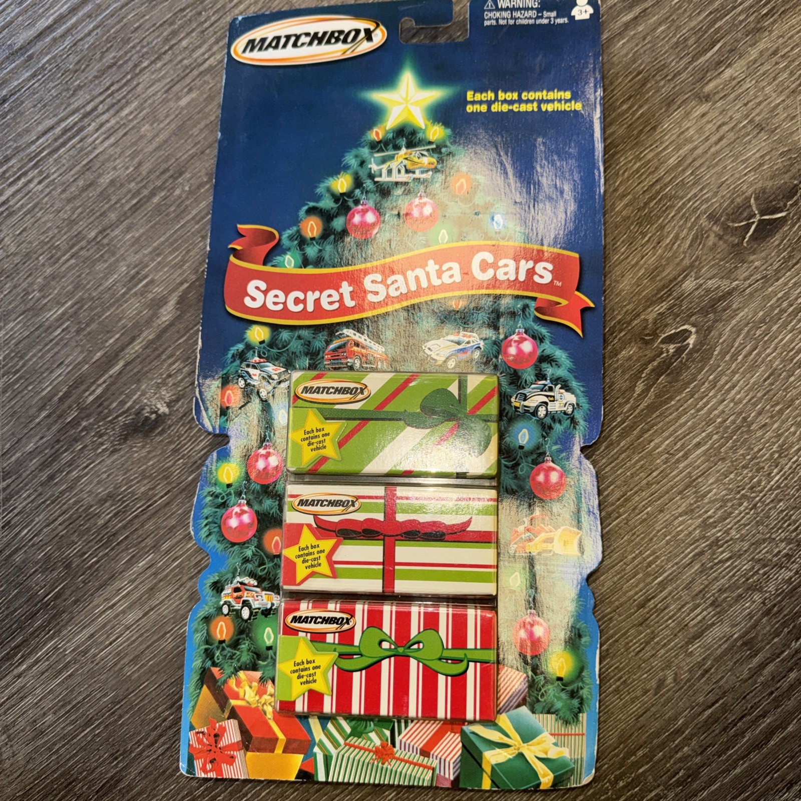2002 Matchbox Christmas Edition Collectible 3-Pack Secret Santa Cars BNIP