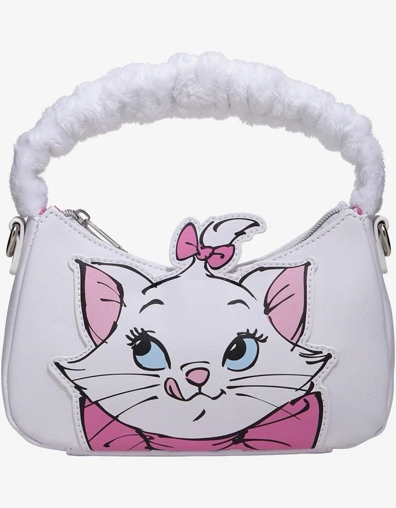 NEW Loungefly Disney The Aristocats Marie Fuzzy Handle Crossbody Bag Handbag 