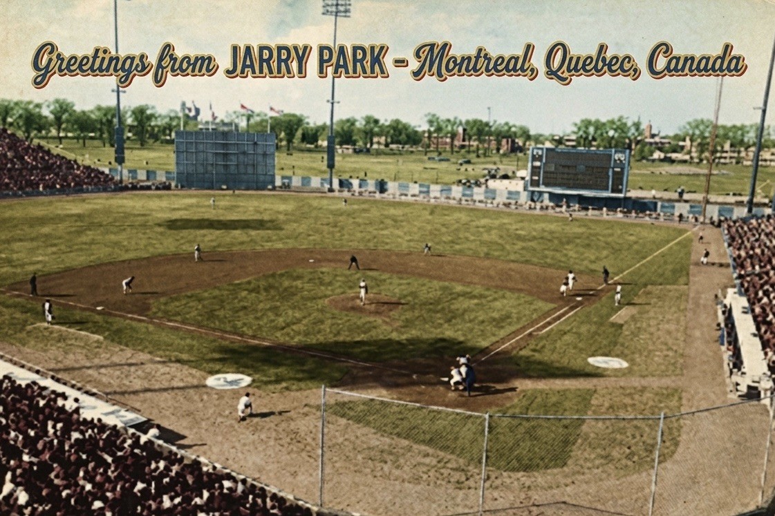 JARRY PARK Montreal, Quebec, Canada MODERN Postcard Baseball Stadium Expos B696