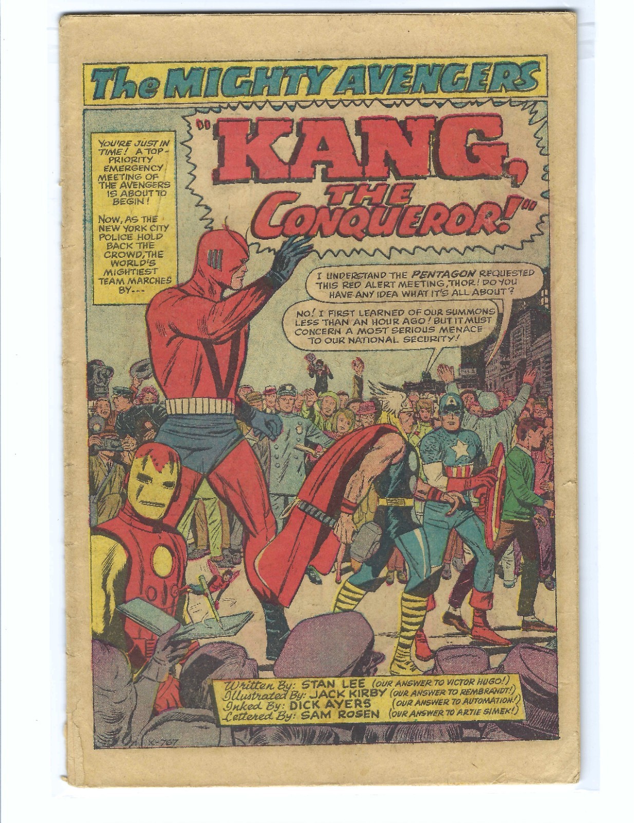 Marvel Comics The Mighty Avengers #8 1964 \