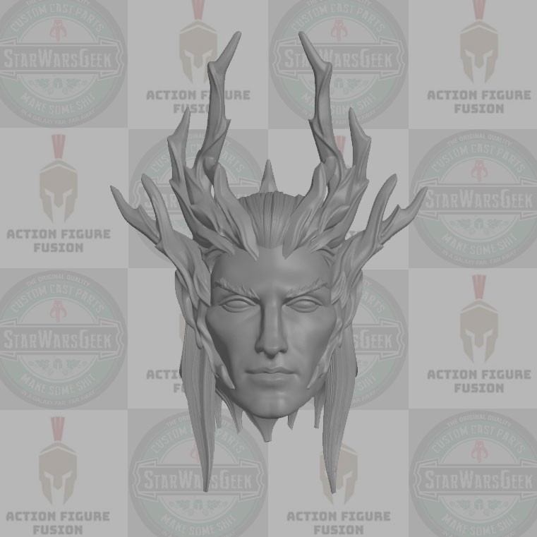 High Elf King v4 custom head for 1:18 1:12 1:10 & 1:6 fantasy action figures