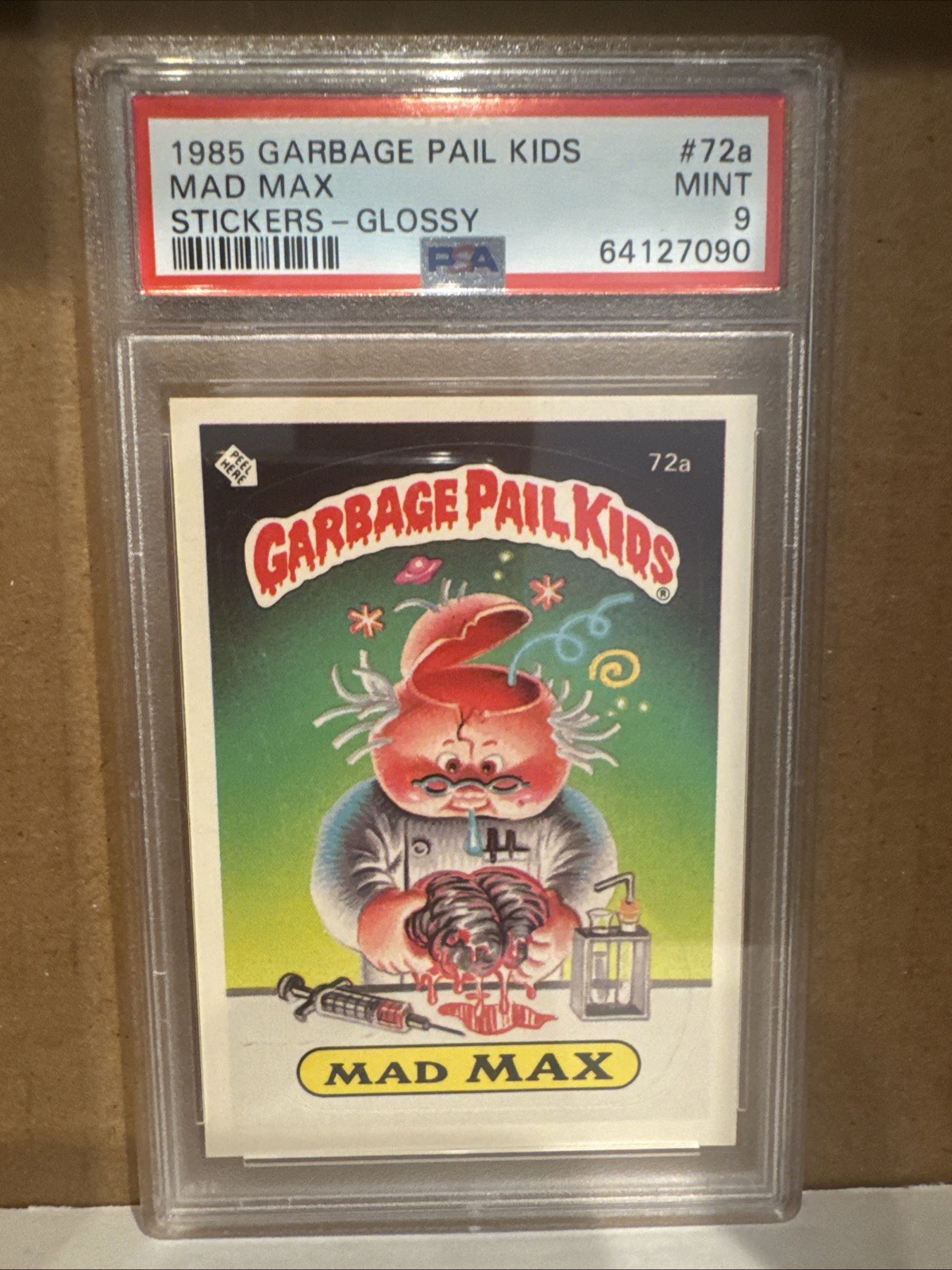 1985 TOPPS GARBAGE PAIL KIDS 72A MAD MAX GLOSSY PSA 9