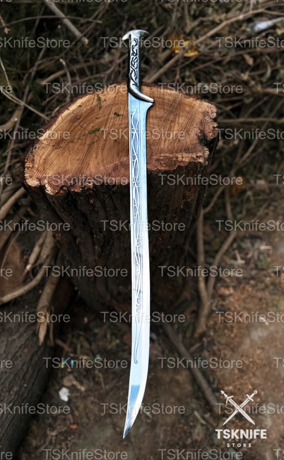 Handcrafted Steel Sword - Unique Thranduil Sword, Medieval Sword With Sheath