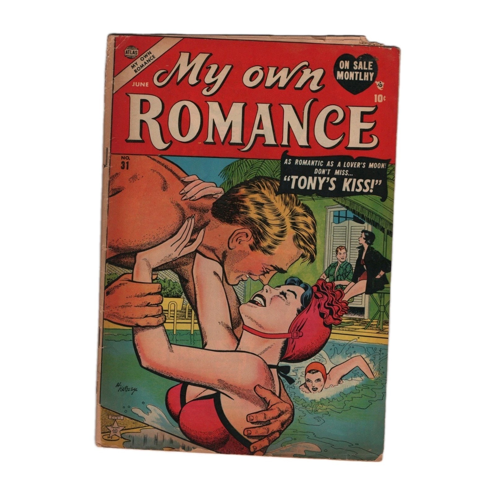 MY OWN ROMANCE #31 AL HARTLEY COVER GOLDEN AGE GA ATLAS COMICS 1953