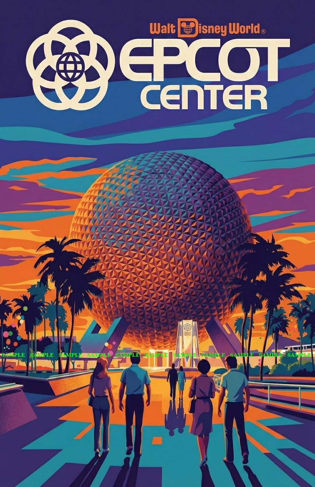 Disney Epcot Center Spaceship Earth World Showcase 11 x 17 Poster