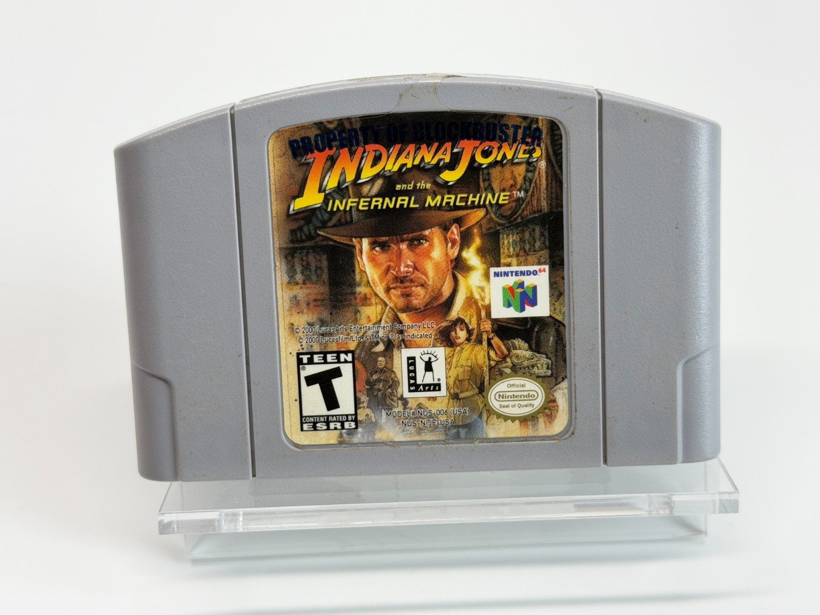 Indiana Jones and the Infernal Machine (Nintendo 64 N64) Authentic *BLOCKBUSTER*