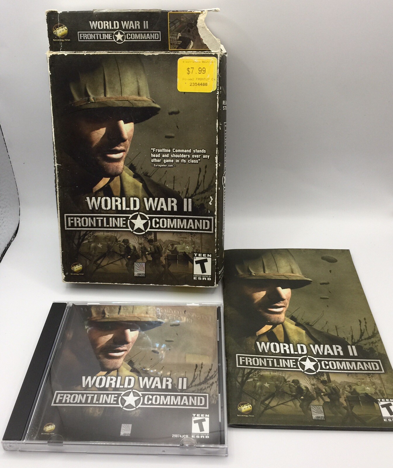 World War II Frontline Command PC-CD Rom Atari Small Box 2003 w/ Key Code