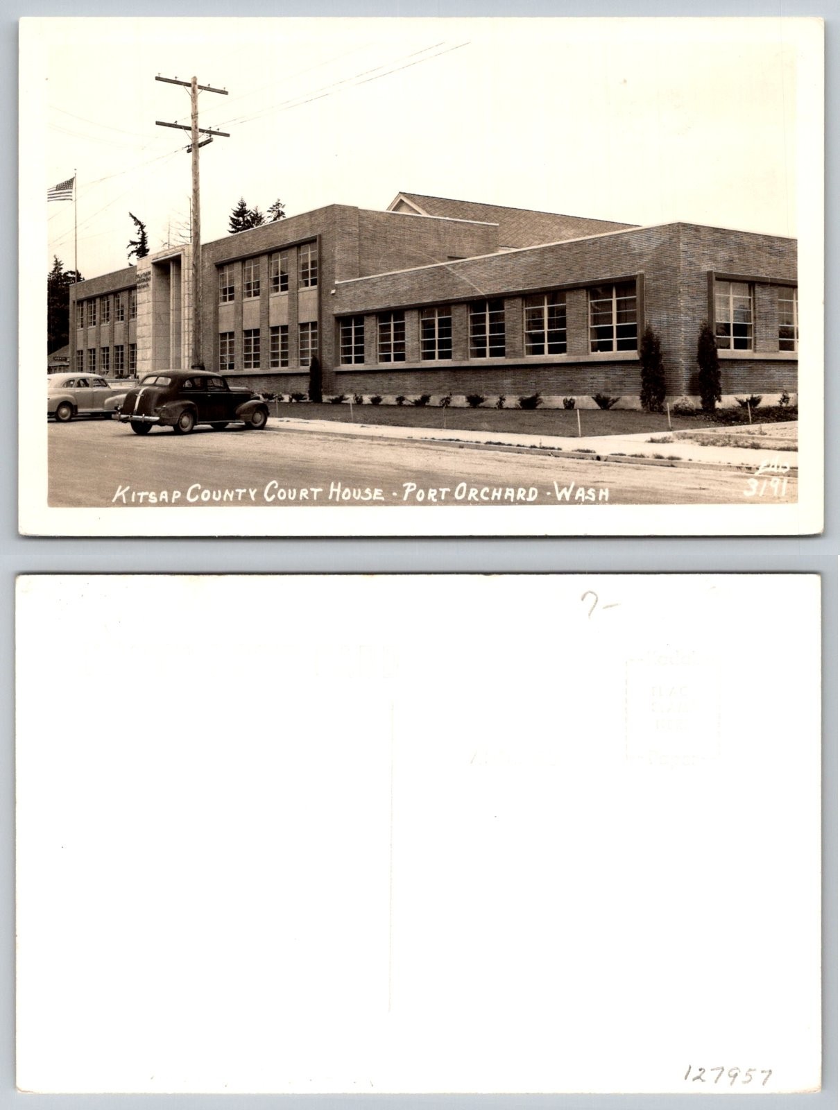 Standard Kitsap County Court House Port Orchard Wash Postcard