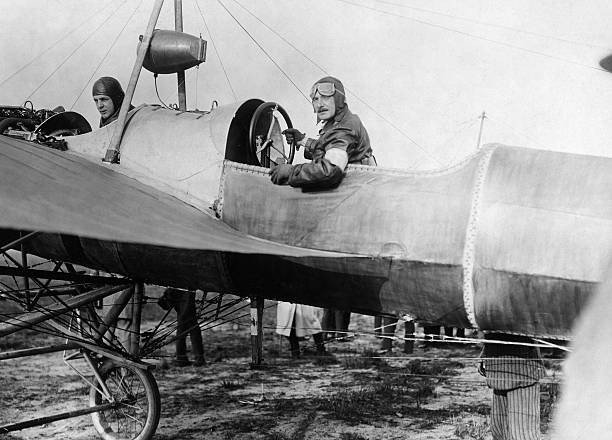 Oberleutnant Miller and Oberleutnant Schinzl on an Etrich racing m- 1912 Photo