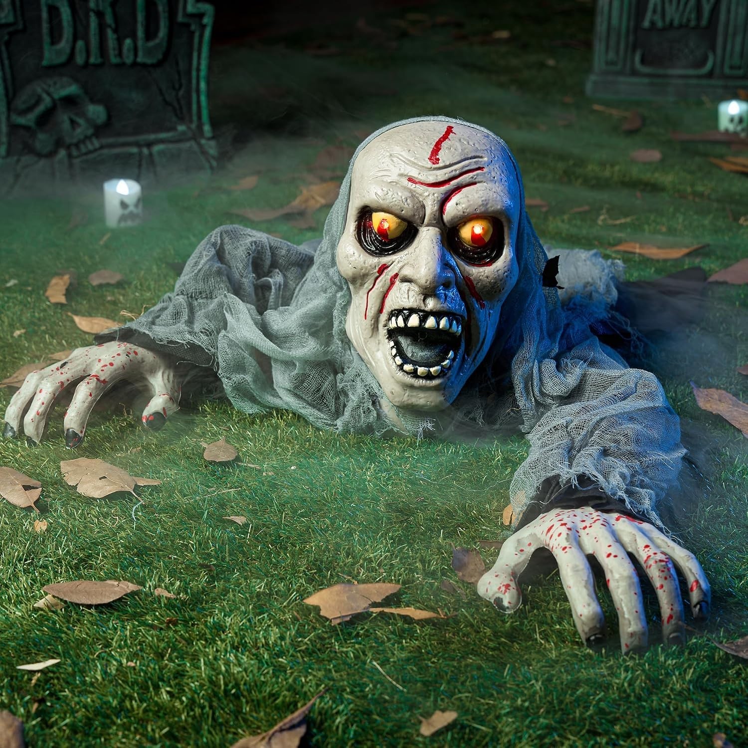 JOYIN Halloween Decorations Outdoor Light-Up Zombie Groundbreaker with...