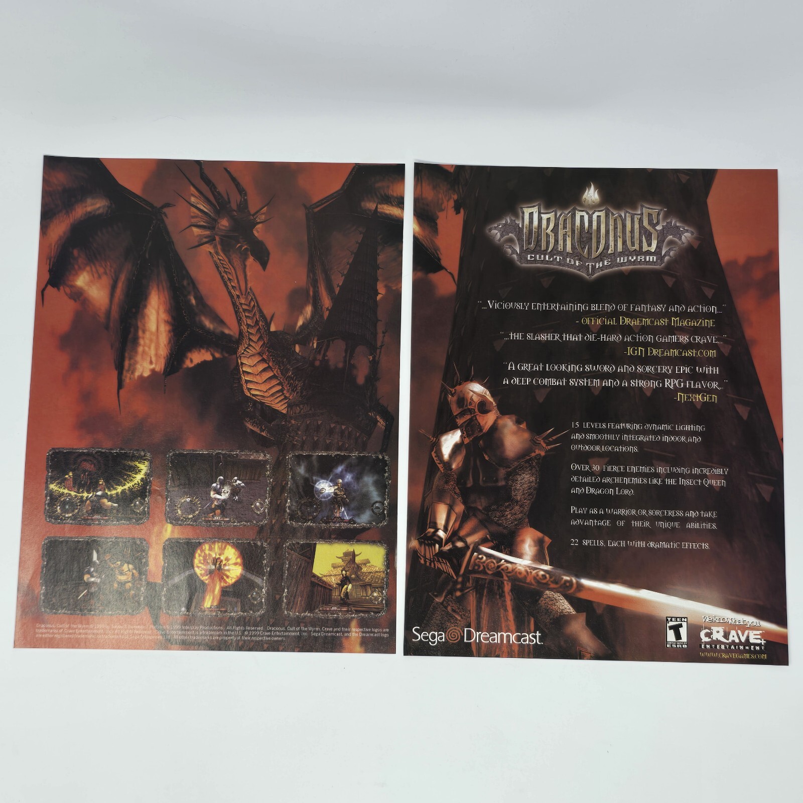 Draconus Cult of the Worm Dreamcast Viciously Print Ad/Poster Official Promo Art