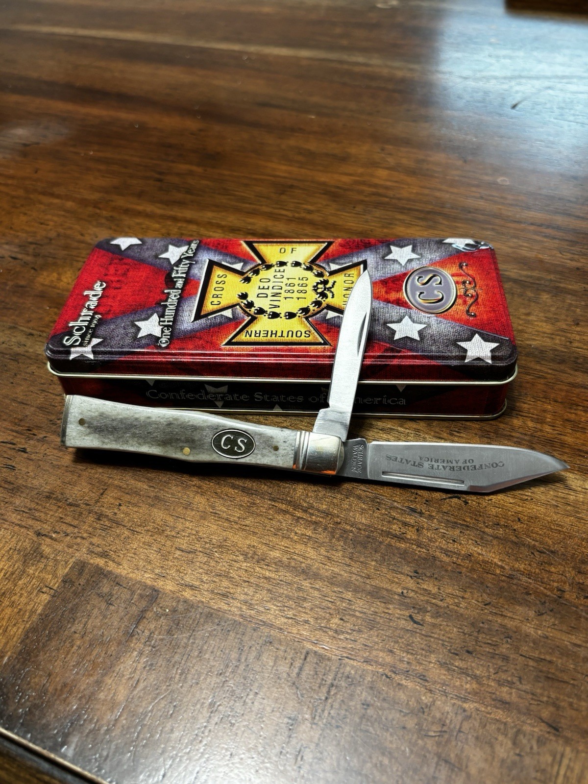 Schrade 2643CWC CS GUNSTOCK TRAPPER, Stewart Taylor Cutlery