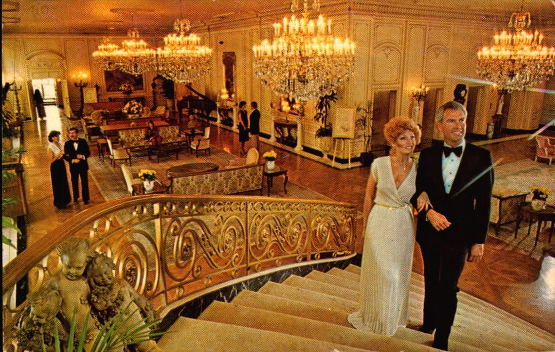Vintage Postcard Interior Lobby Westgate  Hotel San Diego CA  1965