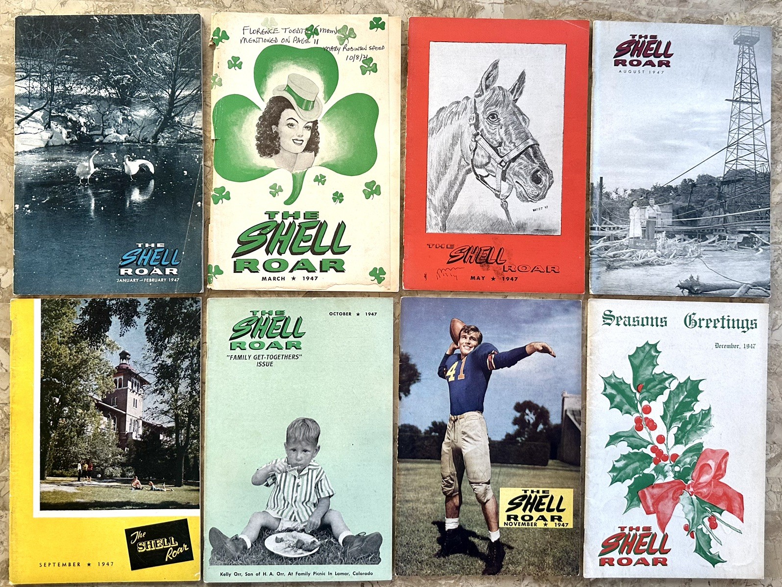 Shell Oil Co 1943-1949 Historical “The SHELL ROAR” Employee Magazine - 34 Issues