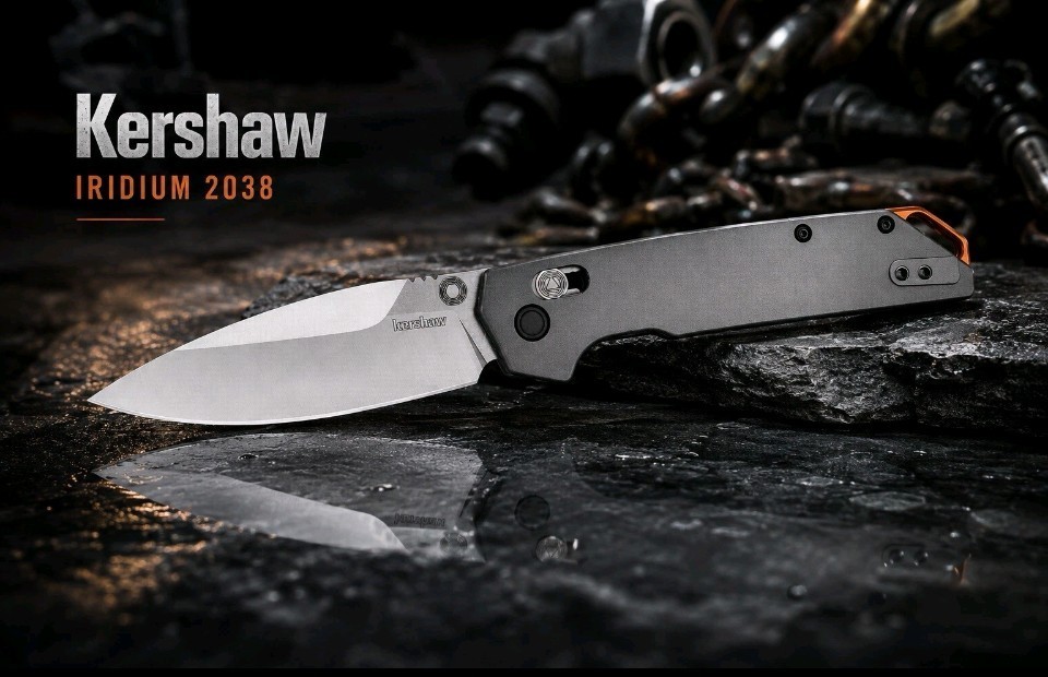NEW Kershaw Iridium 2038WMX Crossbar Lock D2 Steel Knife - 