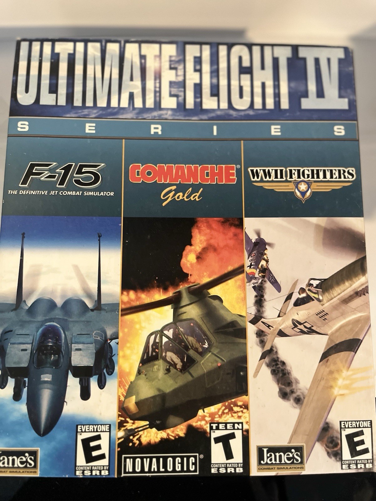 Ultimate Flight Series IV Big Box PC Games 100% Complete CIB 5 Discs Jane's F-15