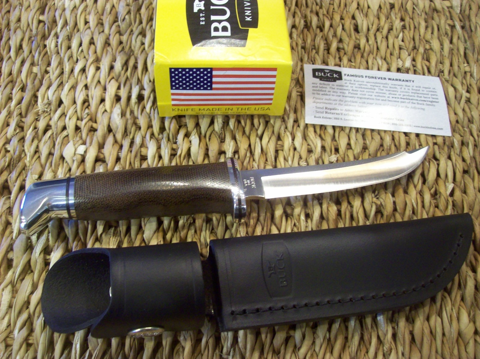 BUCK KNIFE 118 PERSONAL / BLACK LEATHER SHEATH / NEW IN BOX 2022