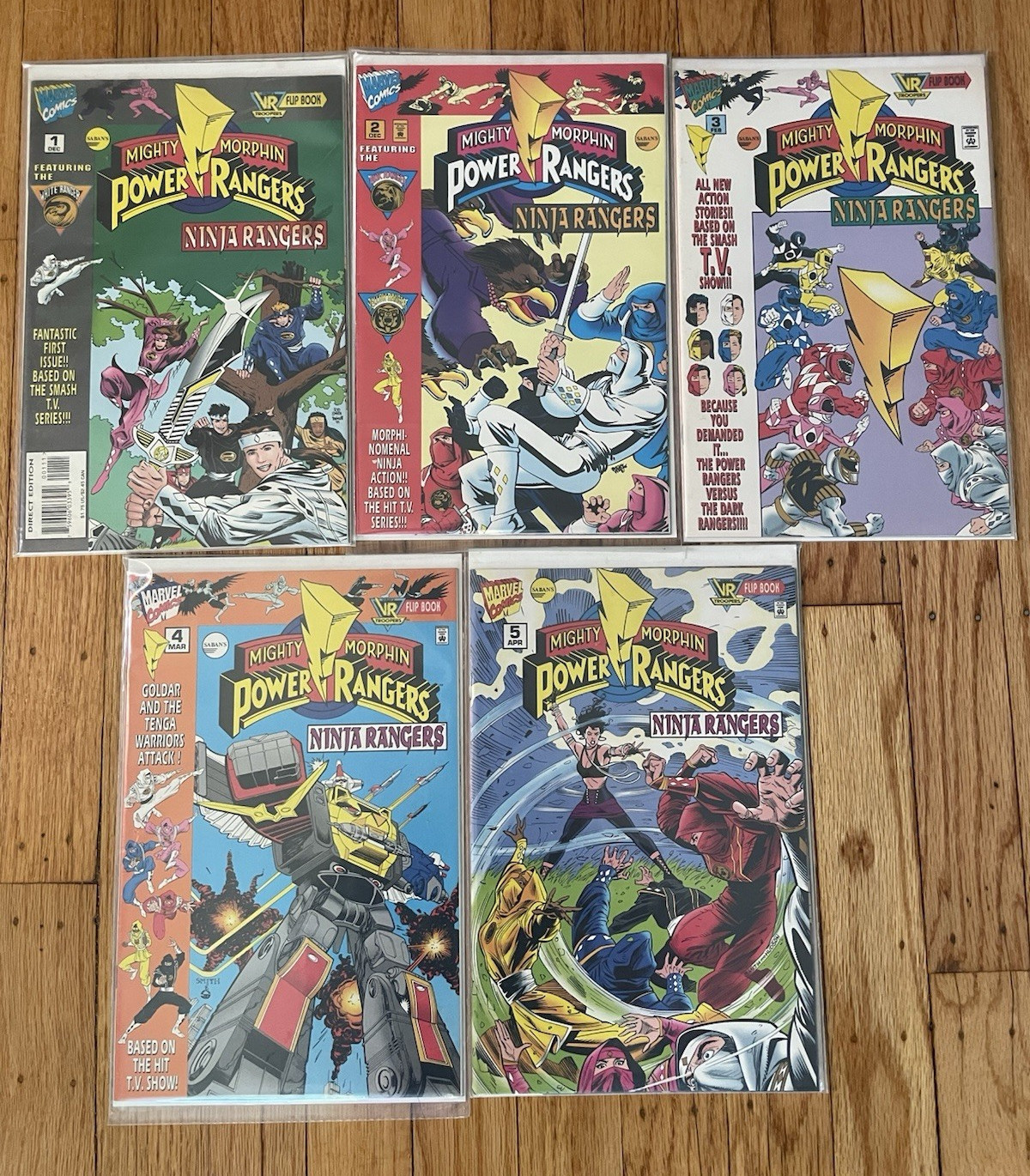 Marvel Comics Saban’s Mighty Morphin Power Rangers: Ninja Rangers #1-5 ‘96 all