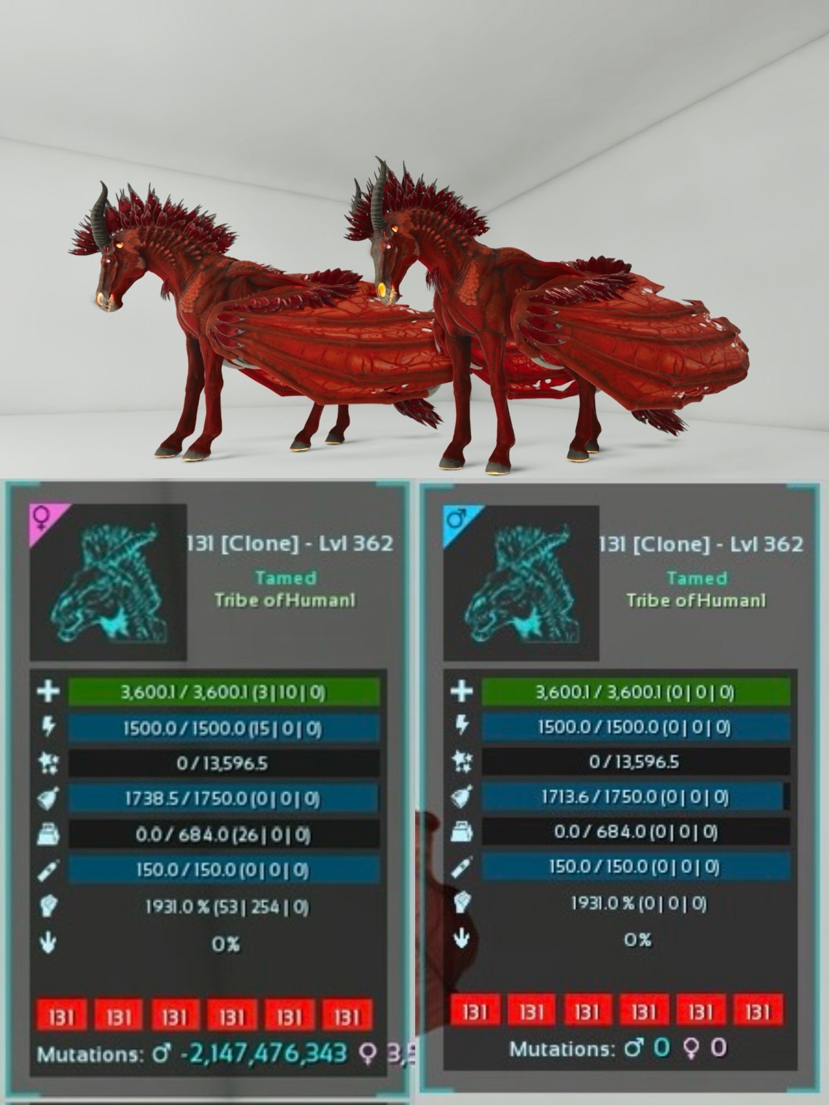 Level 362 Dreadmare Pair Clone ARK🦕 Survival Ascended ASA PVE PC/XBOX/PS