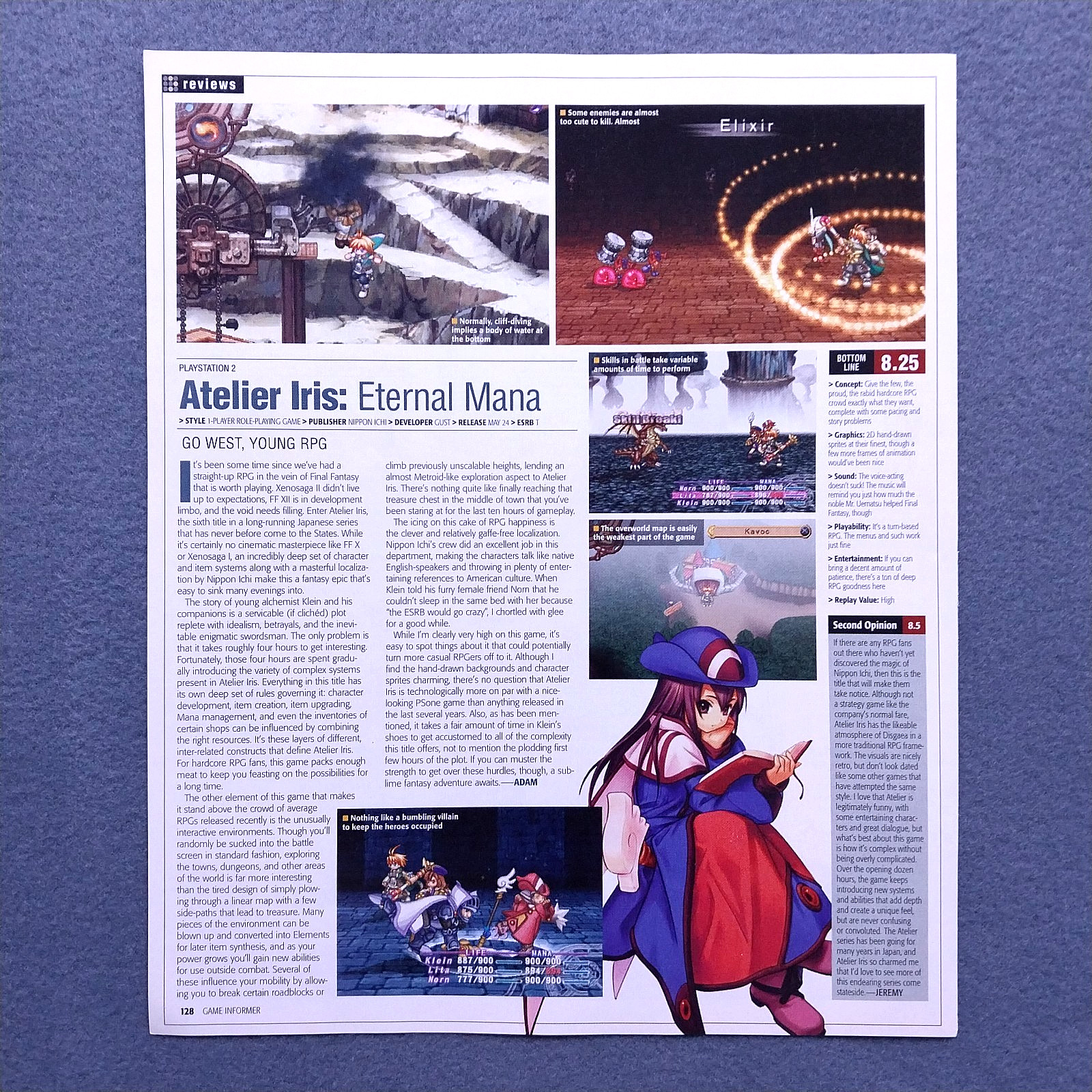 2005 Atelier Iris Eternal Mana Game Review Vintage Magazine Article Print Page