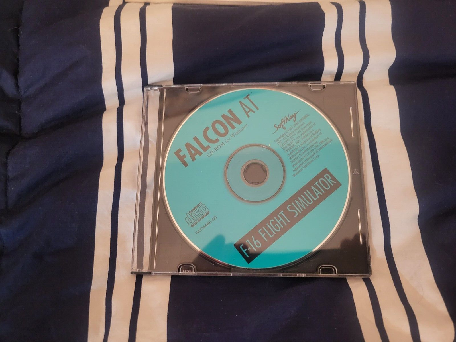 Falcon AT F-16 Flight Simulator 1988 PC CD-ROM Video Game Disc 