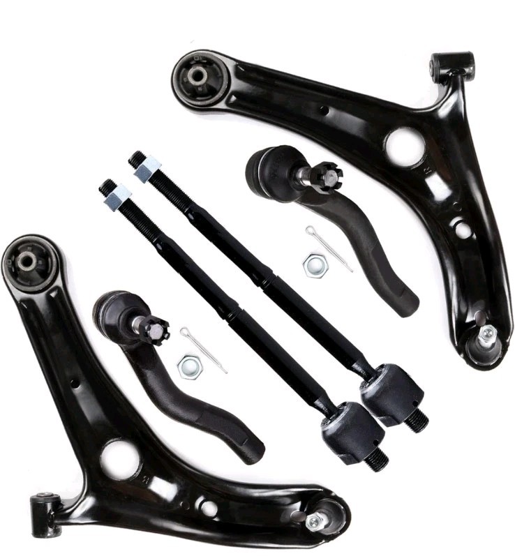 6pc Front Lower Control Arm Ball Joint Tie Rod Sway Bar End Link Fit for Toyo...