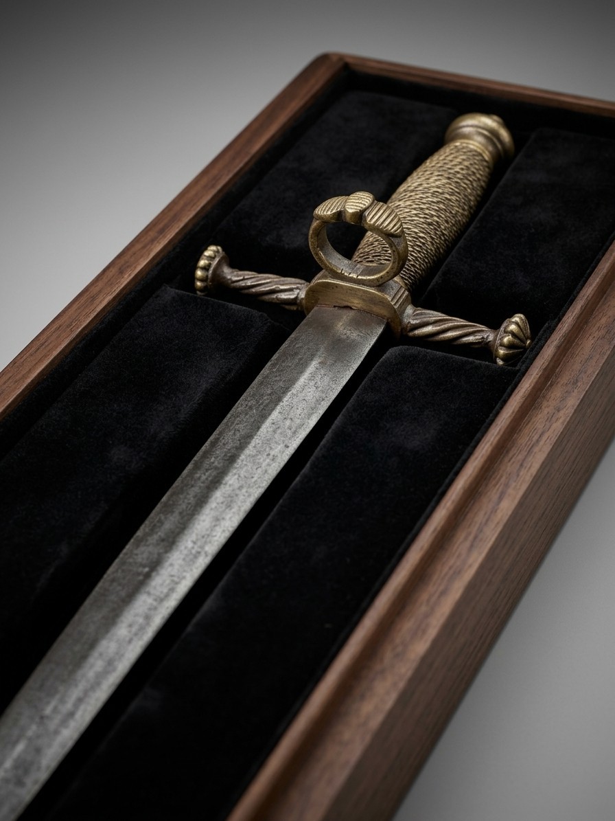 Antique Medieval Left Hand Dagger Rapier Sword XVII C And Later 