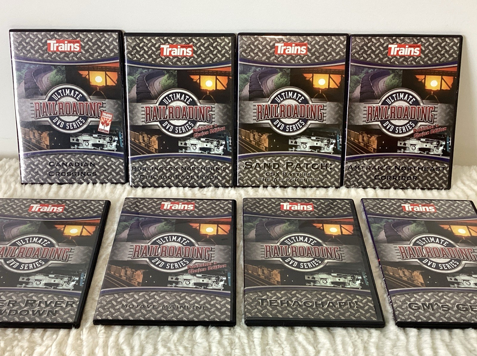 Trains Magazine Ultimate Railroading DVDs Lot of 8 Mojave Tehachapi Canadian CSX