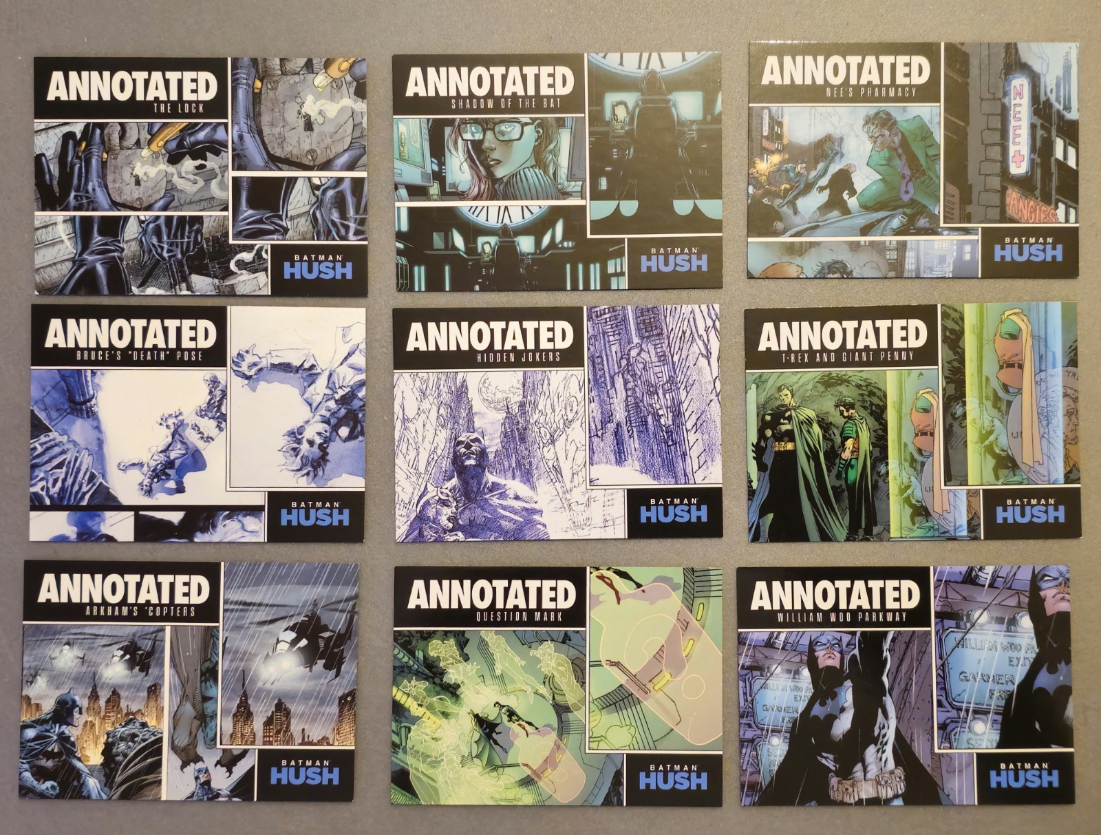CRYPTOZOIC BATMAN HUSH ESSENTIALS ANNOTATED 9-CARD INSERT SET 2025
