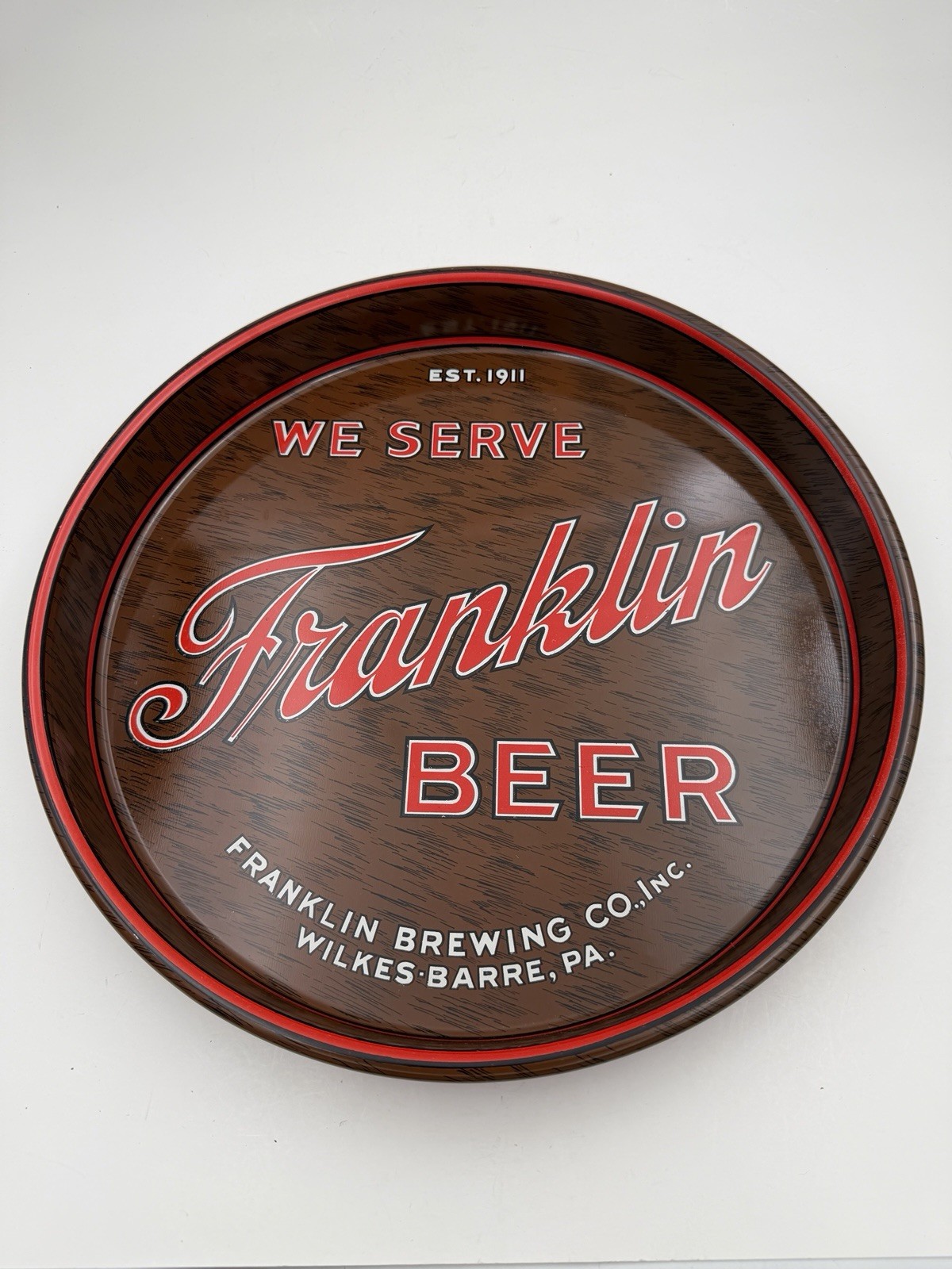 Vintage Beer Tray Franklin Wilkes Barre PA. Minty Fresh. SHIPS FREE IN THE USA.