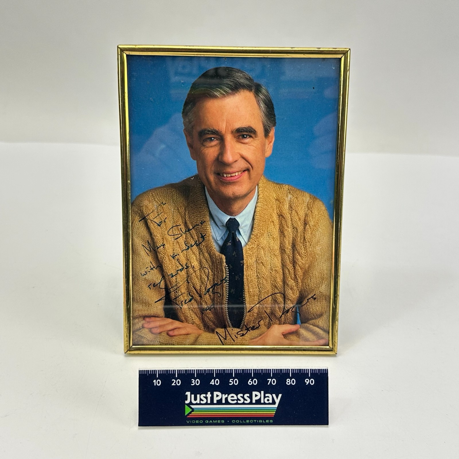 Mr. Fred Rogers Signed Autograph Inscribed Photo Framed 1990 Authentic