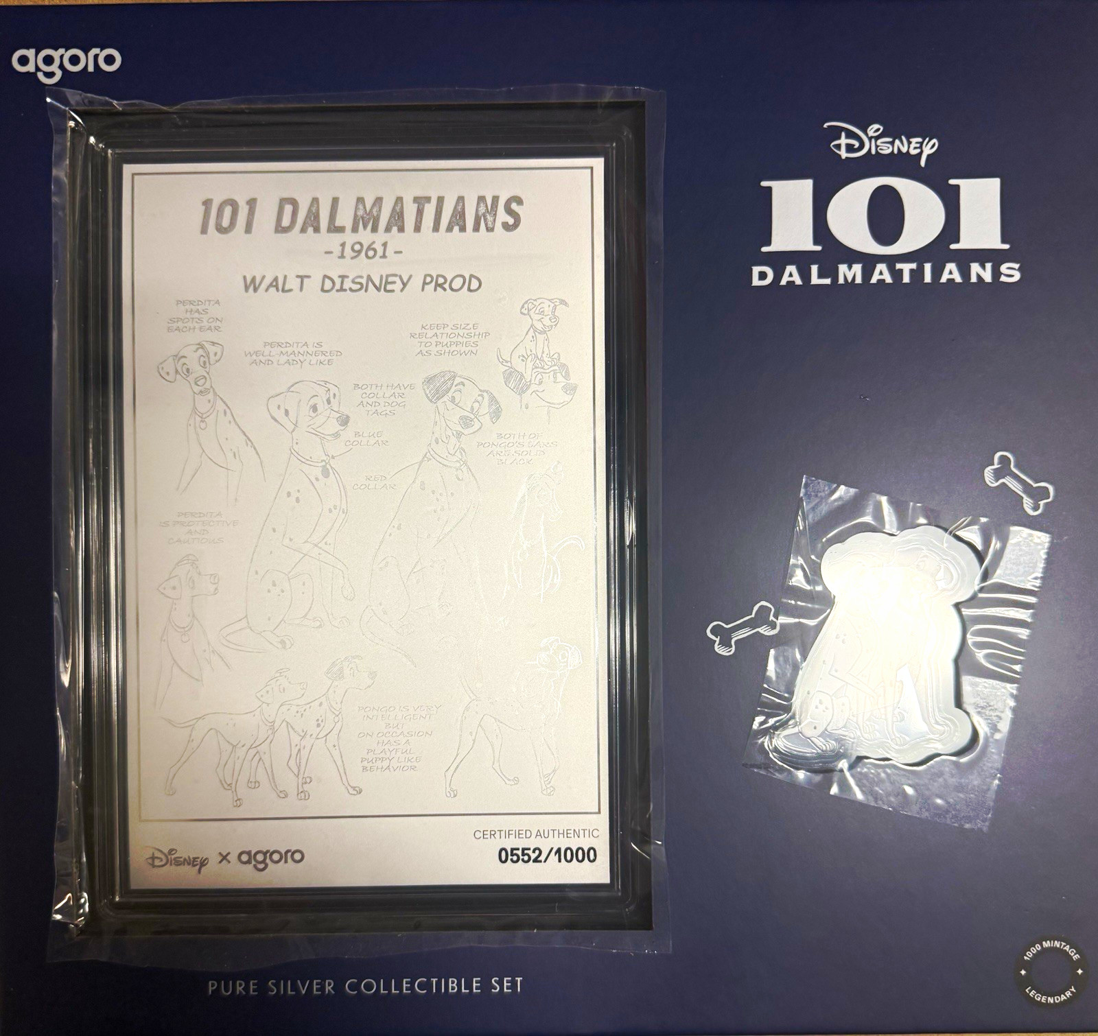 agoro Disney 101 Dalmatians Pure Silver Collectible Set 2026 Limited Edition