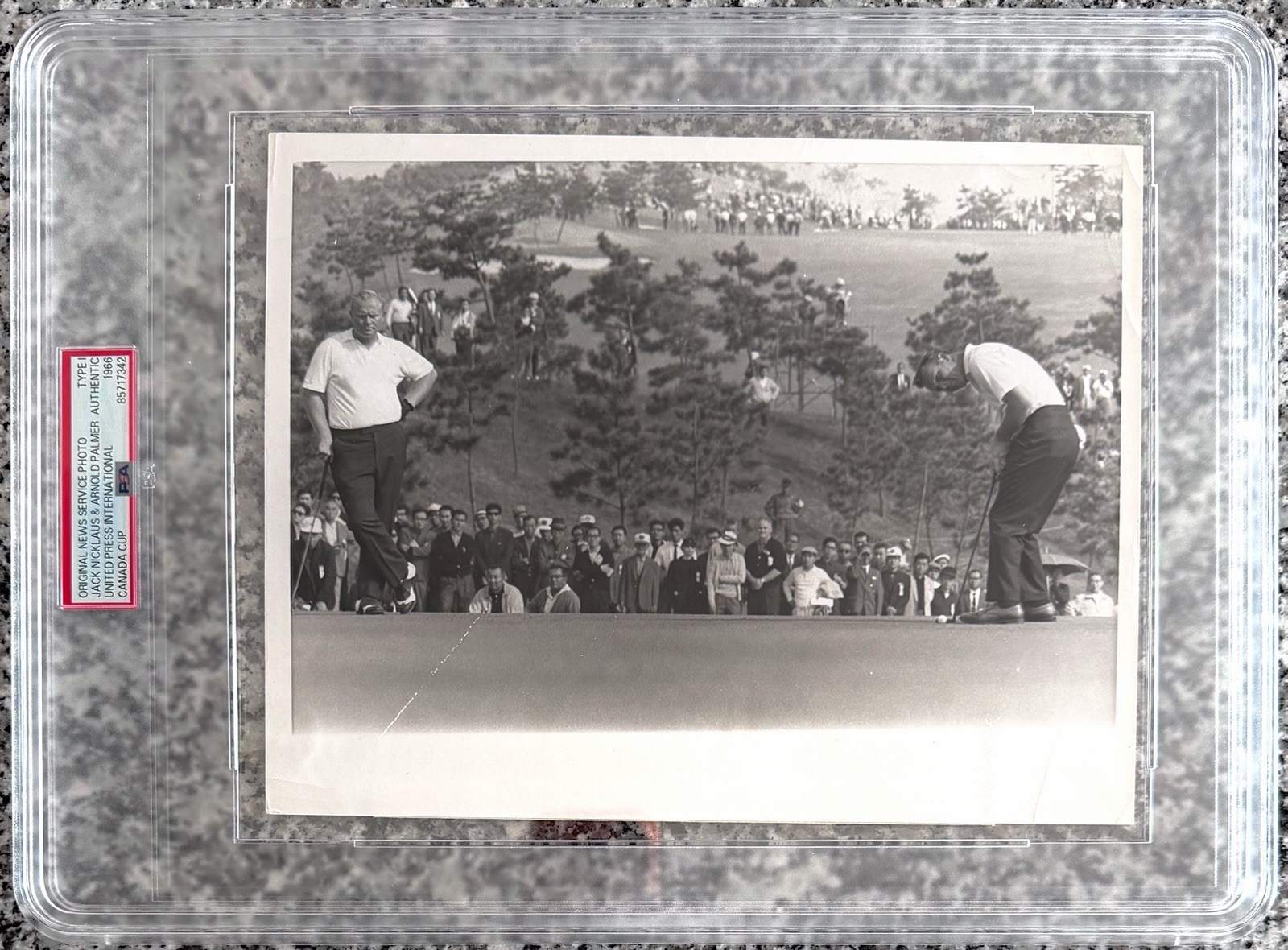 1966 Arnold Palmer, Jack Nicklaus “Canada Cup” PSA Type 1 Original Photo