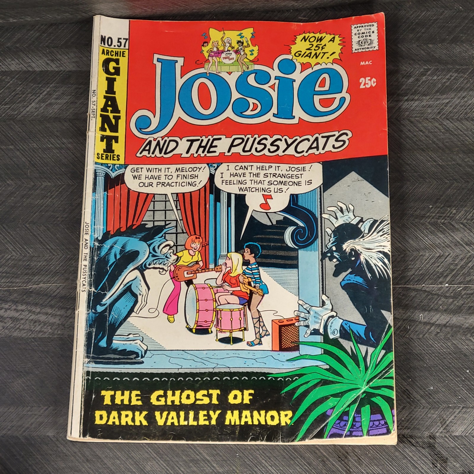 Josie and the Pussycats #57 Archie Giant Series 1971 Bronze Age Cartoon Band