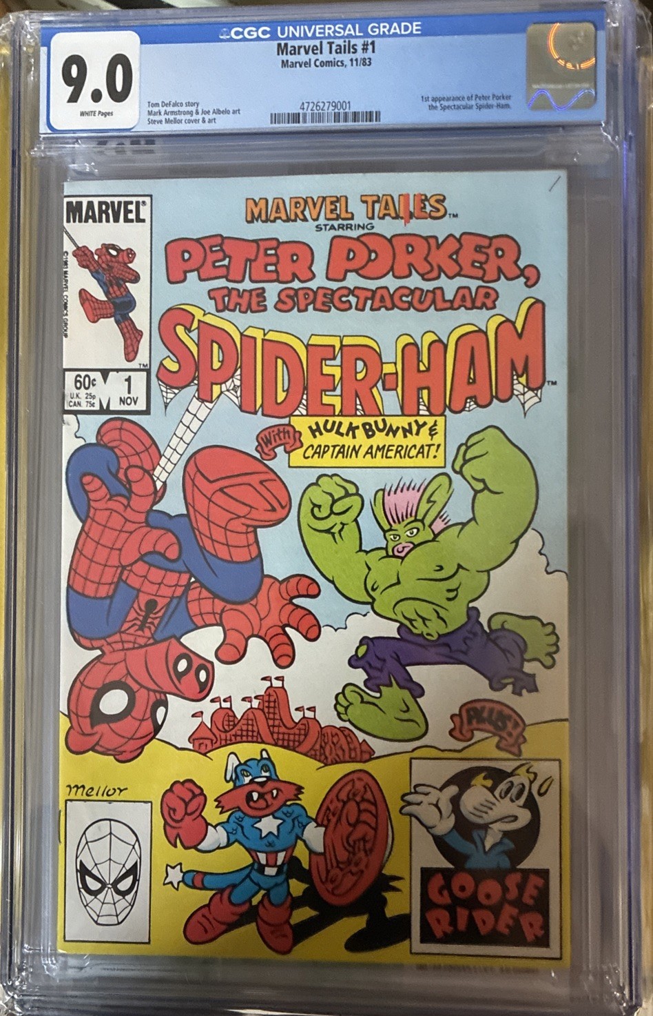 Marvel Tails Starring Peter Porker The Spectacular Spider-Ham #1 CBCS 9.0 Newsst