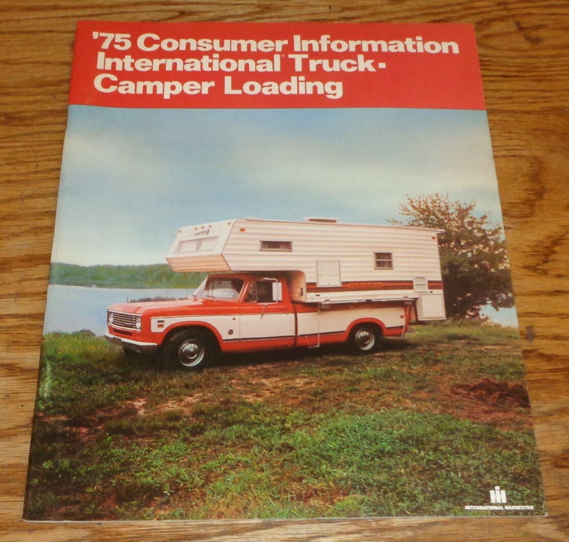 Original 1975 International Truck & Camper Consumer Information Sales Brochure 