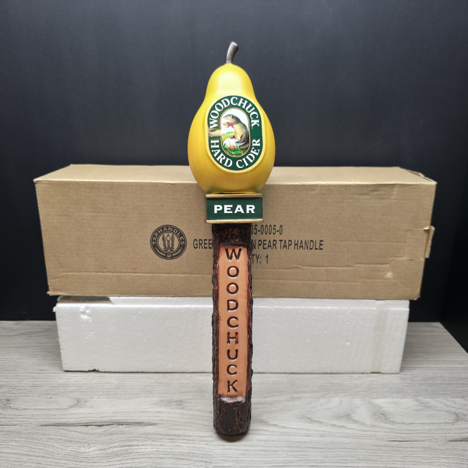 Green Mountain Woodchuck Hard Cider Pear Beer Tap Handle - New In Box