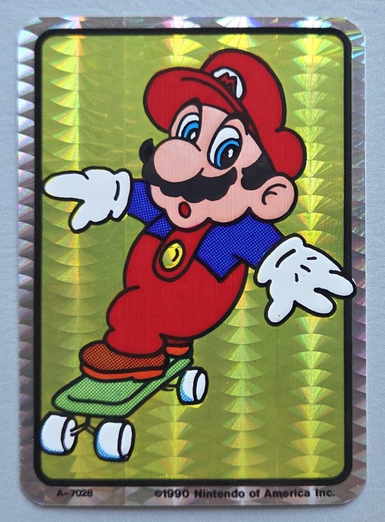 VTG 1990 Super Mario Bros Prismatic Vending Machine Sticker A-7028 by Nintendo