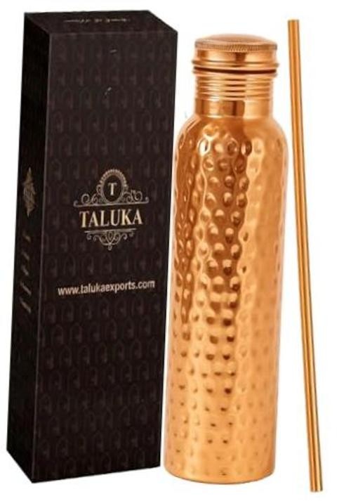 Taluka 100% Real Pure Copper Water Bottle For Drinking 34 OZ/1000 ML Hammered