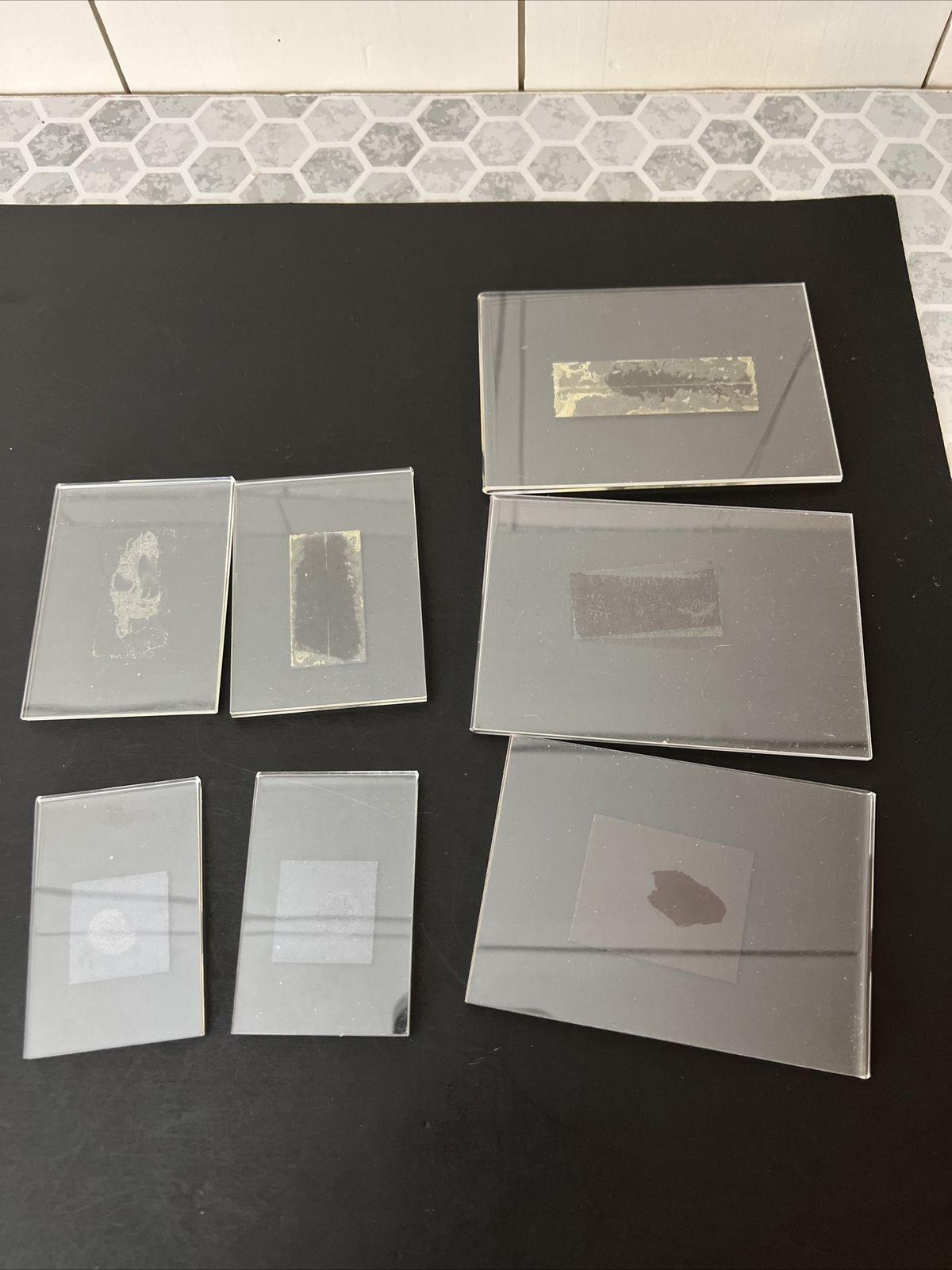 Set of 7 Acrylic Photo Frame Holders Magnets 3.5”x5”-3.5”x2.5”-4.5”x3.25-2”x3”
