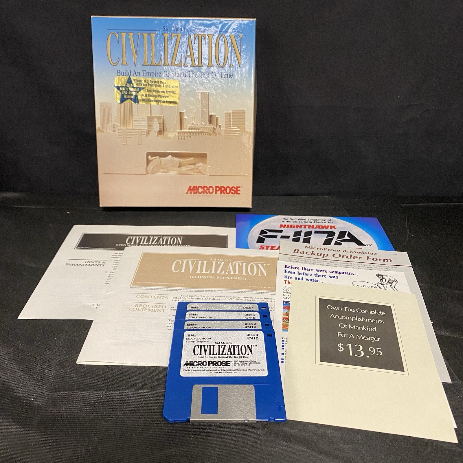 1992 Apple Sid Meier's Civilization Complete Content in Box Excellent Condition