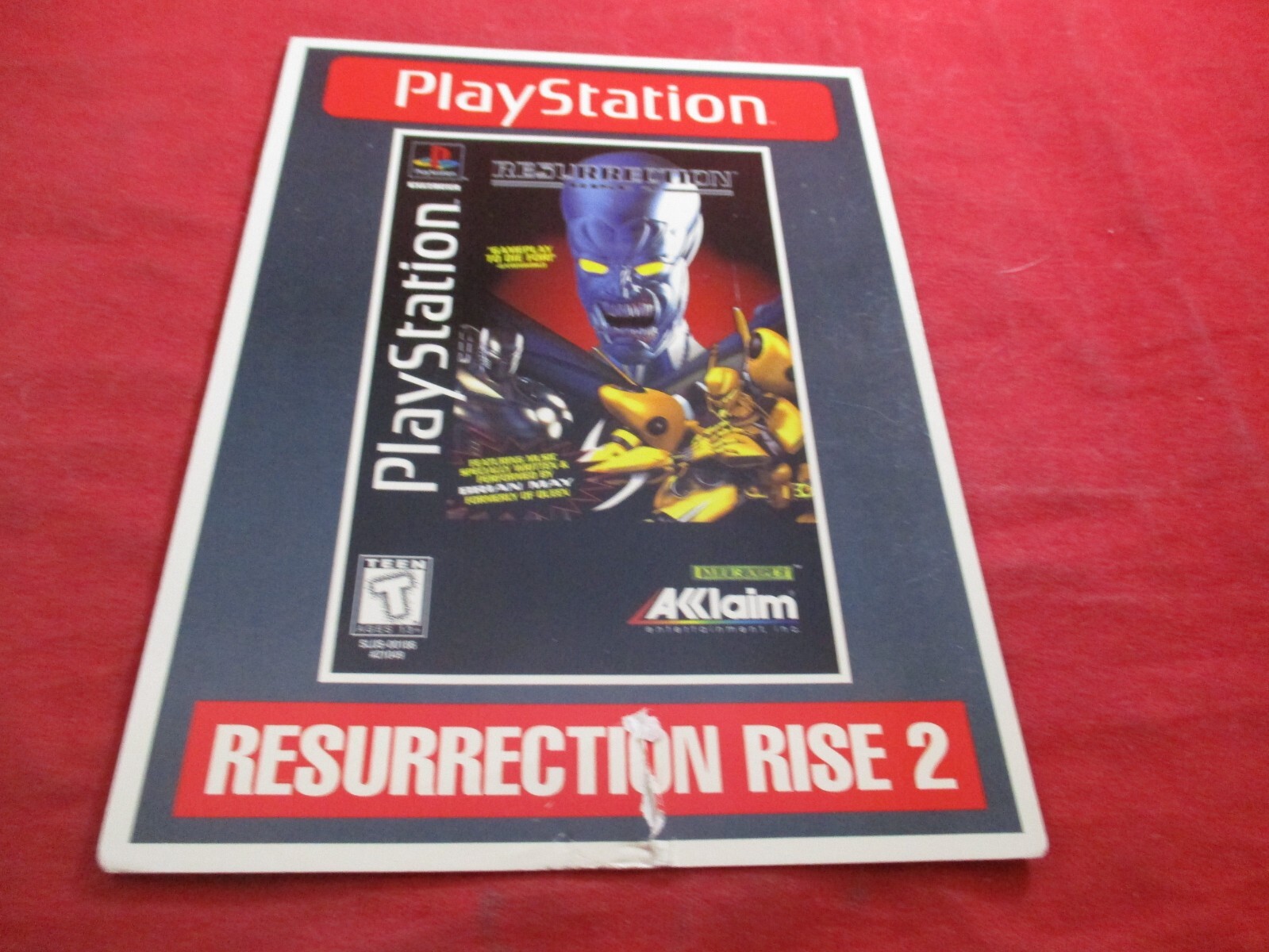 Resurrection Rise 2 Playstation 1 PS1 Vidpro Promo Display Card ONLY