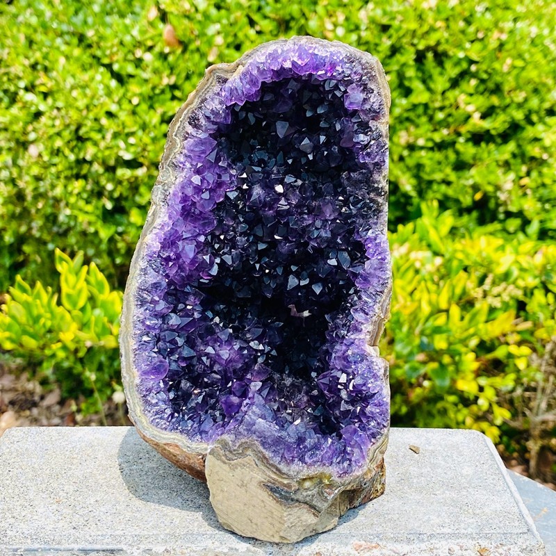 2.54LB Natural Amethyst geode quartz cluster crystal specimen Healing