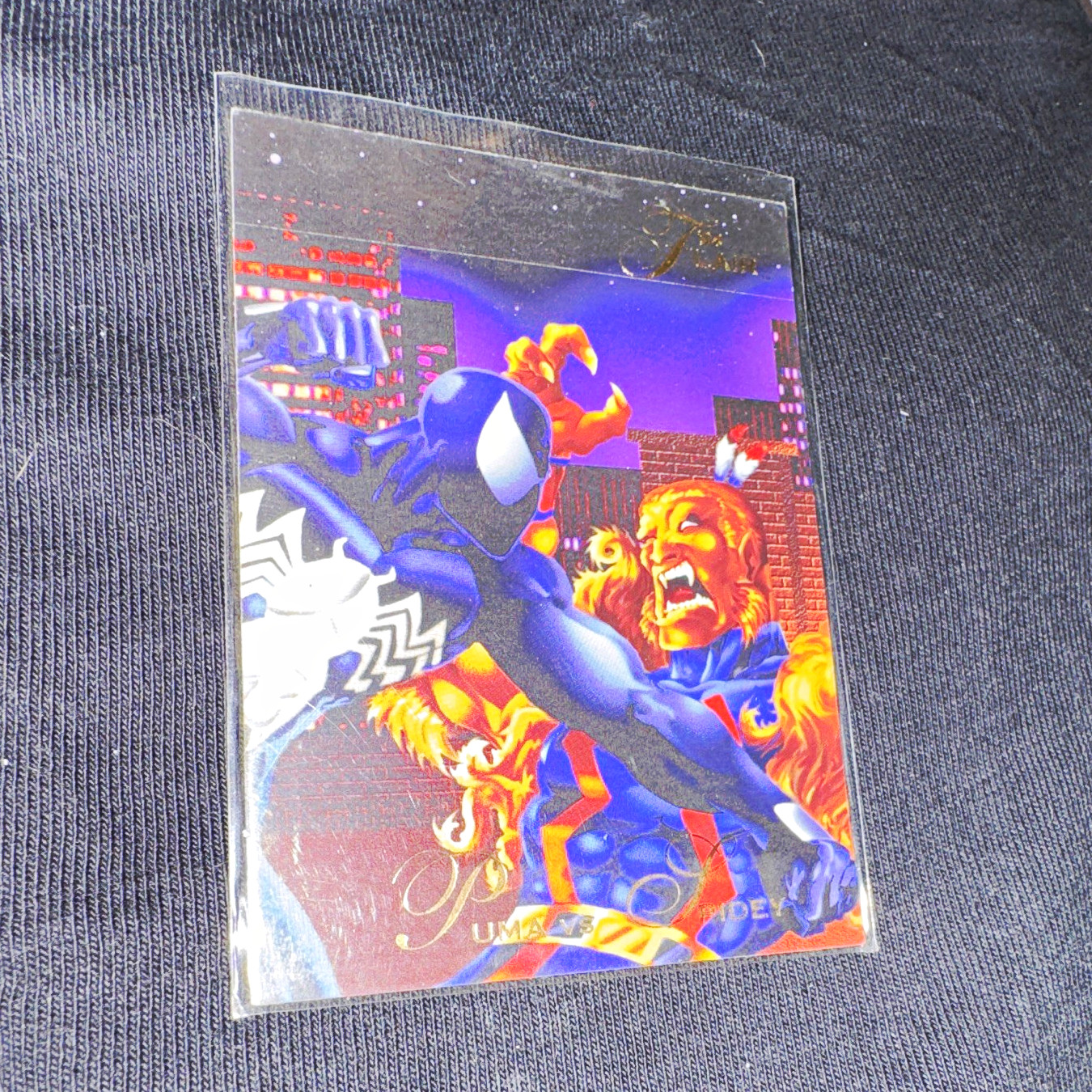 Fleer 1994 Marvel Masterpieces #1 Venom Strikes Spider-Man Joe Jusko