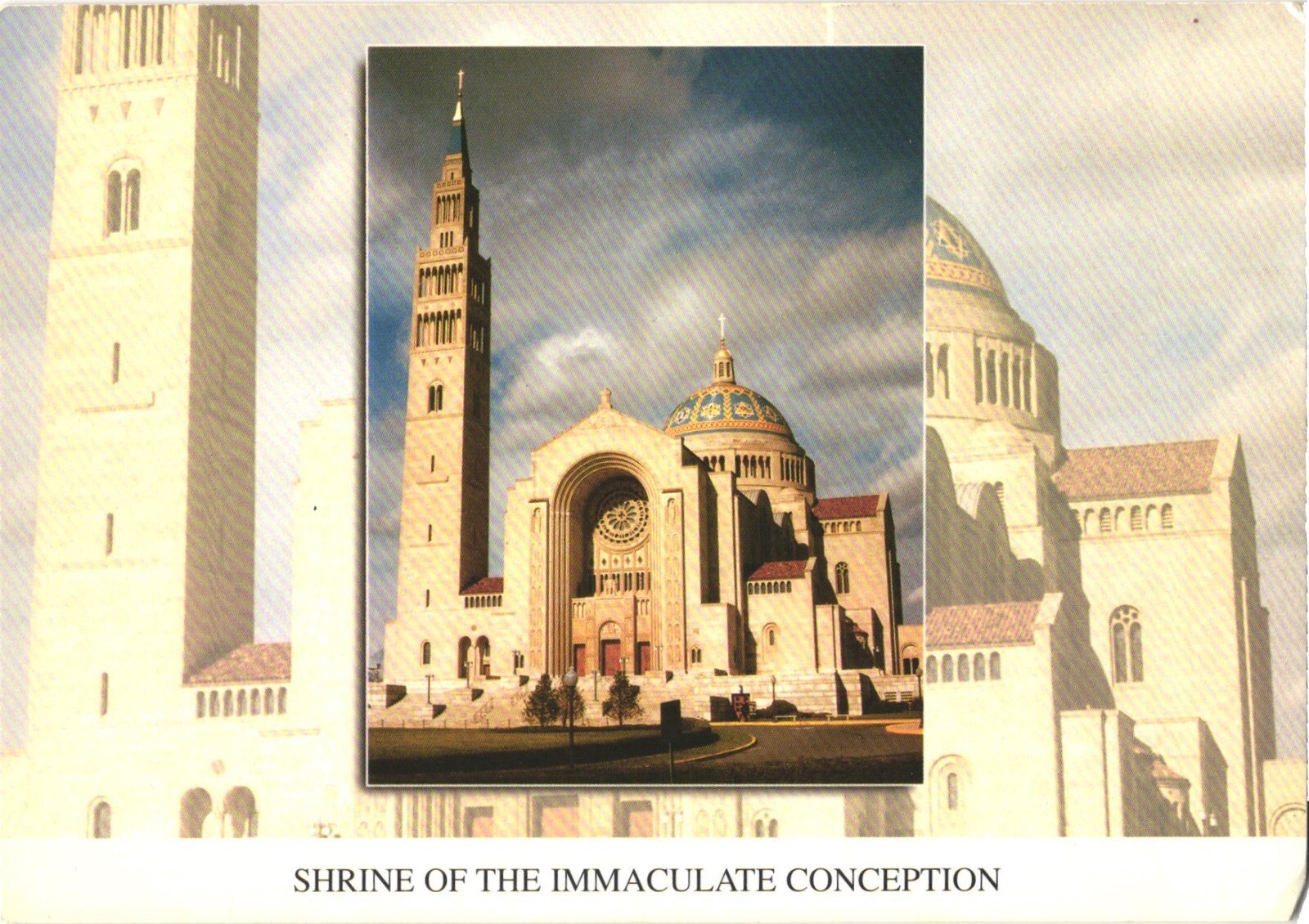 Washington DC Shrine of the Immaculate Conception Chrome Postcard Unused