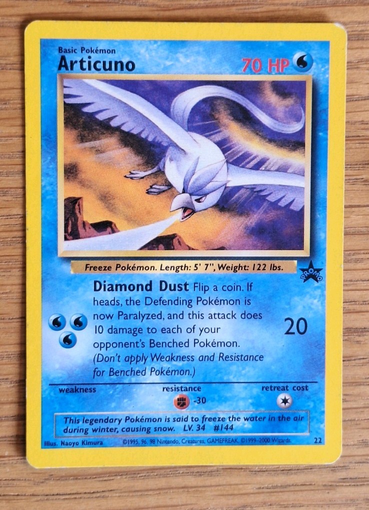 Wizards of the Coast Pokémon TCG Articuno 22 Wotc Promo EN 2000 70HP
