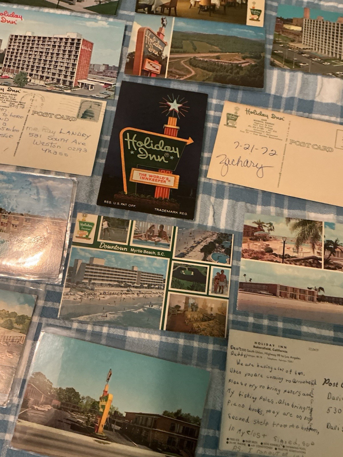 Vtg Holiday Inn Postcard Lot of 15 • 1950s 1960s Motel Roadside Americana