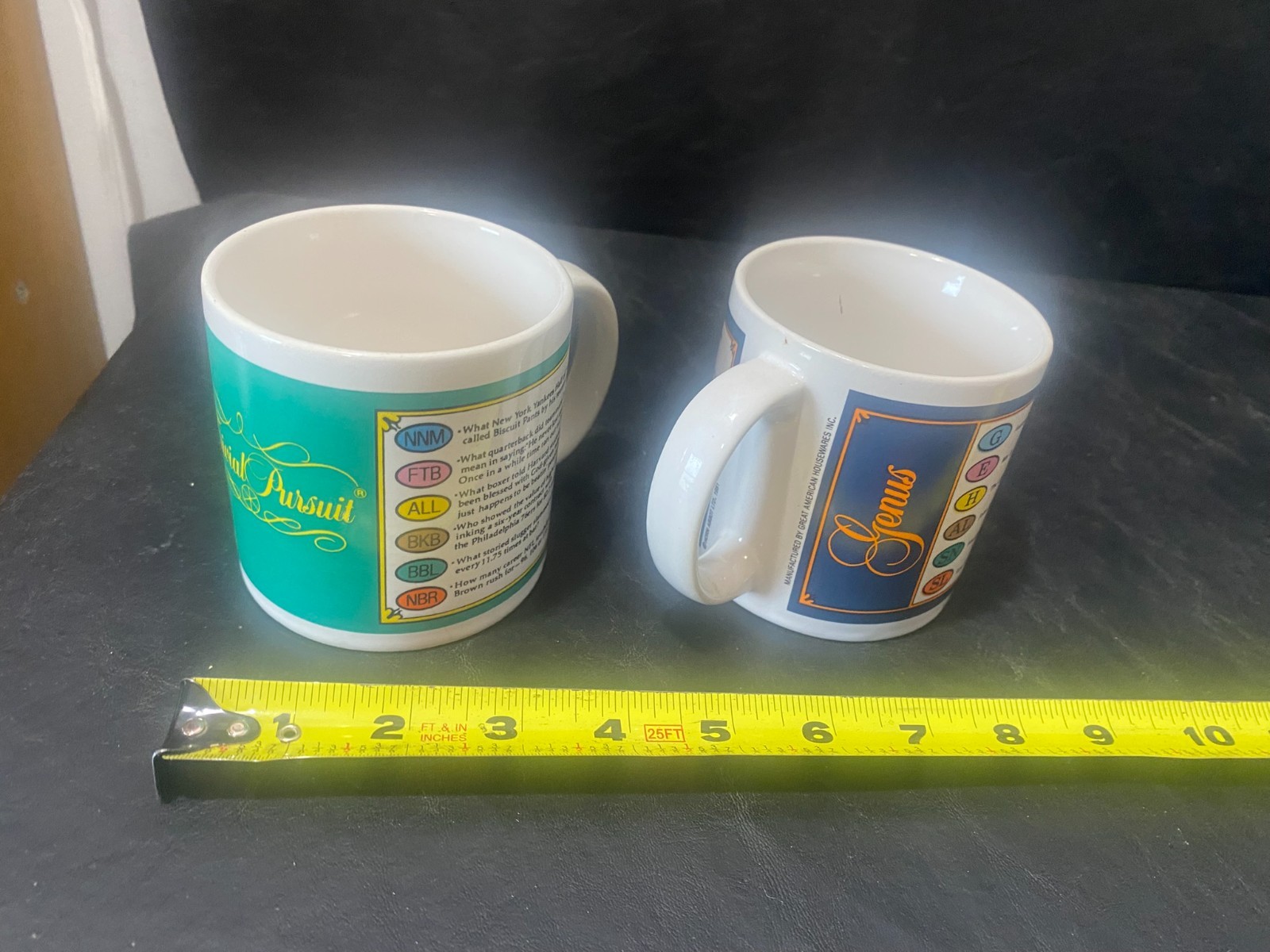 vintage Trivial Pursuit mug lot of 2 mugs 1981 and 1983