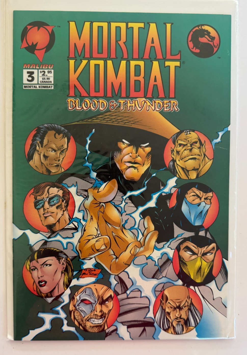 Mortal Kombat Blood & Thunder #3 (1994 Malibu) – Signed Upon Request – 