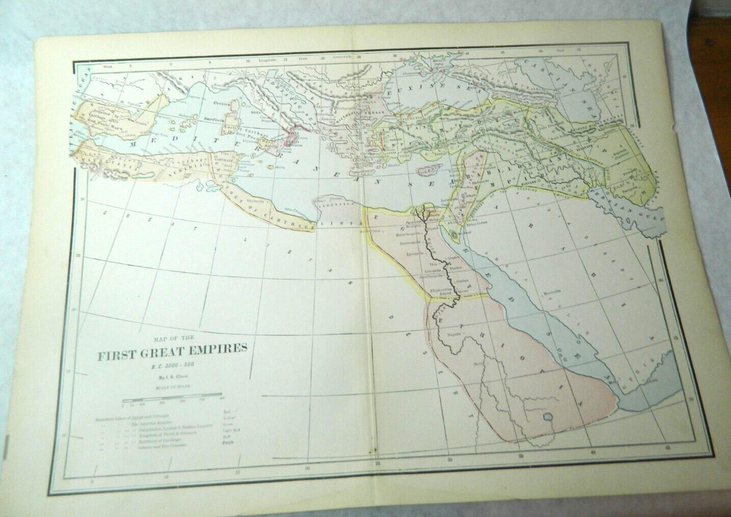 First Great Empires and Ancient Egypt BC. 500 Double sided Map 10x14 inch. Sh1
